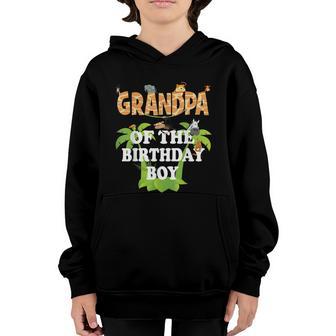 Grandpa Of The Birthday Boy Zoo Theme Animal Party Graphic Design Printed Casual Daily Basic Youth Hoodie - Thegiftio UK