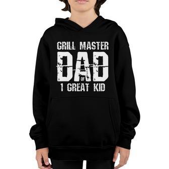 Grill Master Of 1 Great Kid Grilling Dad Fathers Day Great Gift Graphic Design Printed Casual Daily Basic Youth Hoodie - Thegiftio UK