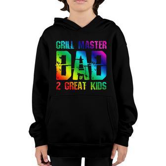 Grill Master Of 2 Great Kids Grilling Dad Fathers Day Gift Graphic Design Printed Casual Daily Basic Youth Hoodie - Thegiftio UK