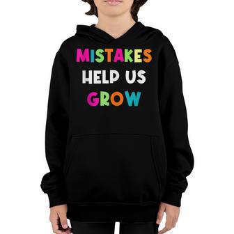 Groovy Growth Mindset Positive Retro Teachers Back To School V3 Youth Hoodie - Thegiftio UK