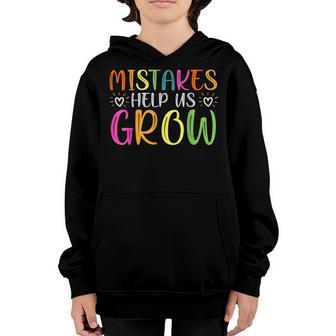 Groovy Growth Mindset Positive Retro Teachers Back To School V8 Youth Hoodie - Thegiftio UK