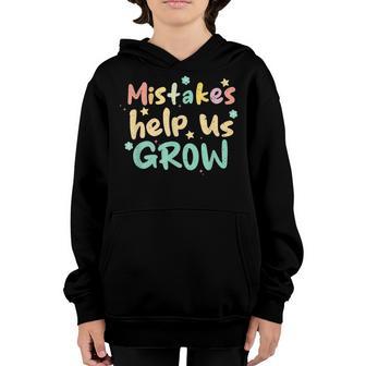 Groovy Growth Mindset Positive Retro Teachers Back To School V9 Youth Hoodie - Thegiftio UK