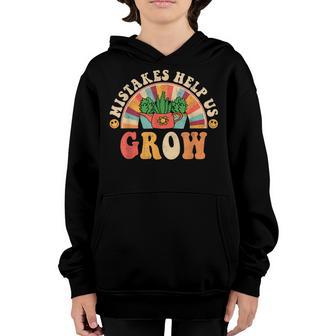 Groovy Growth Mindset Positive Retro Teachers Back To School Youth Hoodie - Thegiftio UK