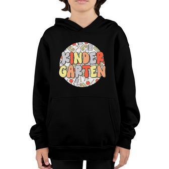 Groovy Kindergarten Back To School Vibes Retro Teachers Graphic Design Printed Casual Daily Basic Youth Hoodie - Thegiftio UK