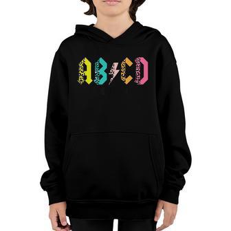 Haft Leopard Abcd Back In Class Teacher Back To School Graphic Design Printed Casual Daily Basic Youth Hoodie - Thegiftio UK