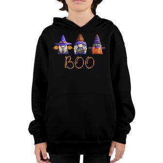 Halloween Boo Crew Spooky Three Gnomes Youth Hoodie - Thegiftio UK
