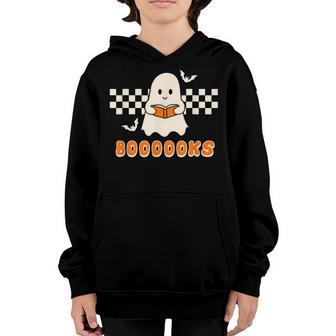 Halloween Booooks Cute Ghost Boo Reading Books Adults Kids V3 Youth Hoodie - Thegiftio UK