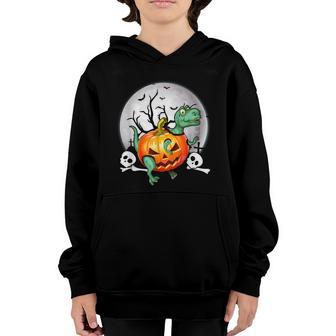 Halloween Boys Men Pumpkasaurus Dinosaur Pumpkin Funny T Rex Youth Hoodie - Thegiftio UK