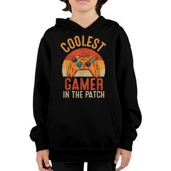 Halloween Coolest Gamer In The Patch Pumpkin Boys Kids Men Youth Hoodie - Thegiftio UK