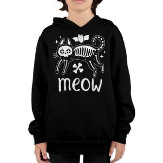Halloween Costume Black Cat Skeleton Pumpkin Boys Girls Kids Youth Hoodie - Thegiftio UK