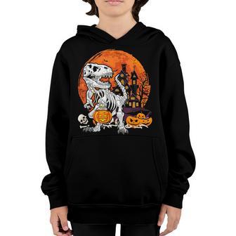 Halloween Costume For Boys Kids T Rex Mummy Dinosaur V2 Youth Hoodie - Thegiftio UK