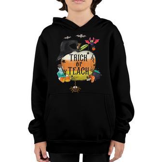 Halloween Costume Trick Or Teach Spooky Teacher School V2 Youth Hoodie - Thegiftio UK