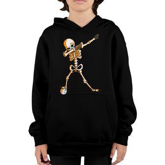 Halloween Dabbing Skeleton Soccer Boys Kids Men Gifts Party Youth Hoodie - Thegiftio UK
