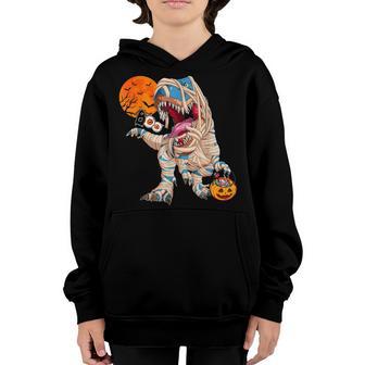 Halloween Dinosaur Cute Pumpkin Ghost Halloween Kids Costume Youth Hoodie - Thegiftio UK