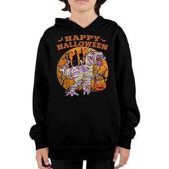 Halloween Dinosaur T Rex Skeleton Scary Boys Kids Ns V11 Youth Hoodie - Thegiftio UK