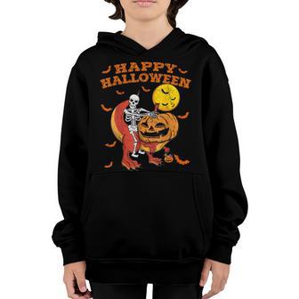 Halloween Dinosaur T Rex Skeleton Scary Boys Kids Ns V13 Youth Hoodie - Thegiftio UK
