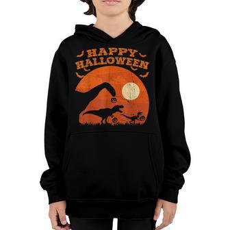 Halloween Dinosaur T Rex Skeleton Scary Boys Kids Ns V7 Youth Hoodie - Thegiftio UK