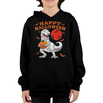 Halloween Dinosaur T Rex Skeleton Scary Boys Kids Ns V8 Youth Hoodie - Thegiftio UK