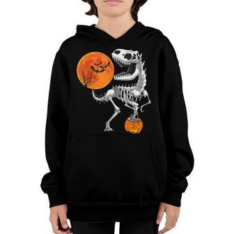 Halloween Dinosaur T Rex Skeleton Scary Boys Kids Ns Youth Hoodie - Thegiftio UK