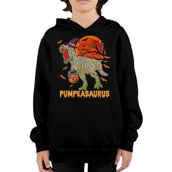 Halloween For Boys Kids Pumpkasaurus Dinosaur Pumpkin Youth Hoodie - Thegiftio UK