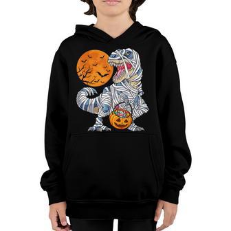 Halloween For Boys Men Dinosaur T Rex Mummy Pumpkin Youth Hoodie - Thegiftio UK