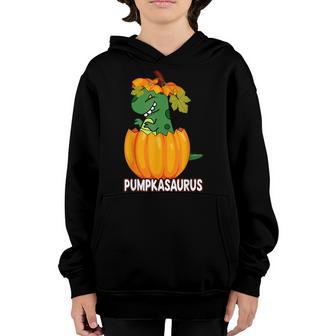 Halloween Funny For Boys Kids Pumpkasaurus Dinosaur Pumpkin V6 Youth Hoodie - Thegiftio UK