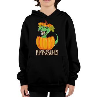 Halloween Funny For Boys Kids Pumpkasaurus Dinosaur Pumpkin Youth Hoodie - Thegiftio UK