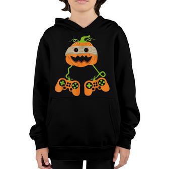 Halloween Jack O Lantern Gamer V5 Youth Hoodie - Thegiftio UK