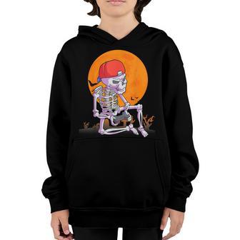 Halloween Men Boys Gamer Gaming Skeleton Boys V2 Youth Hoodie - Thegiftio UK
