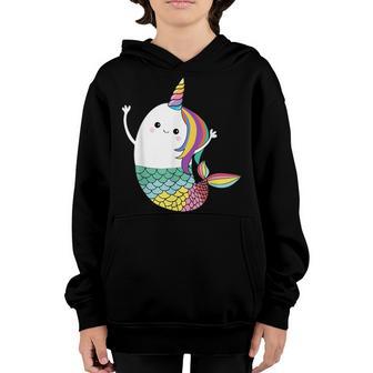 Halloween Mermaid Cat Unicorn Funny Gifts Girls Kids Women Youth Hoodie - Thegiftio UK