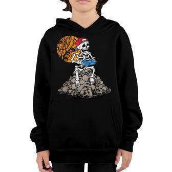 Halloween Skeleton Gamer Video Gamer Boys Kids Ns Gaming Youth Hoodie - Thegiftio UK