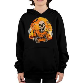 Halloween Skeleton Gaming Video Gamer Gift For Boys Kids Men Youth Hoodie - Thegiftio UK