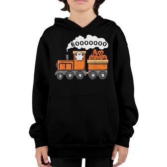 Halloween Train Boo Funny Ghost Pumpkin Toddler Kids Boys V2 Youth Hoodie - Thegiftio UK