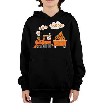 Halloween Train Boo Funny Ghost Pumpkin Toddler Kids Boys V3 Youth Hoodie - Thegiftio UK
