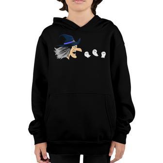 Halloween Witch Eating Ghost Gamer Men Women Kids V2 Youth Hoodie - Thegiftio UK