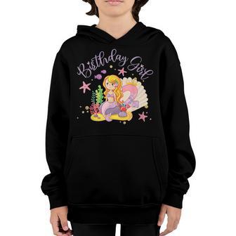 Happy 2Nd Birthday Mermaid Birthday Girl 2 Years Old Youth Hoodie - Thegiftio UK