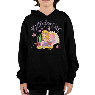 Happy 3Rd Birthday Mermaid Birthday Girl 3 Years Old Youth Hoodie - Thegiftio UK