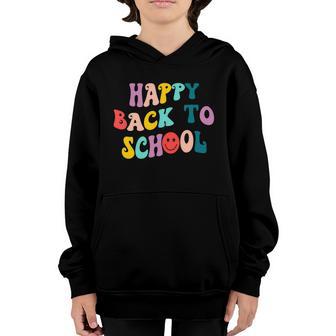 Happy Back To School For Teacher First Day Of School Youth Hoodie - Thegiftio UK