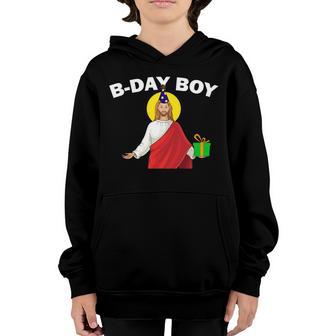 Happy Birthday Jesus B-Day Boy Graphic Design Printed Casual Daily Basic Youth Hoodie - Thegiftio UK