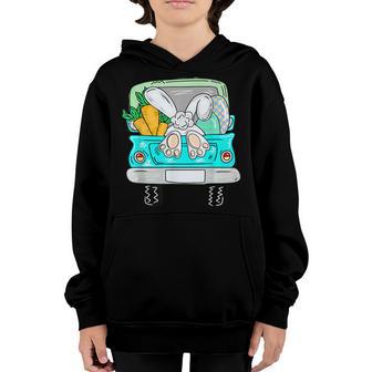 Happy Easter Bunny Truck Kids Youth Youth Hoodie - Thegiftio UK