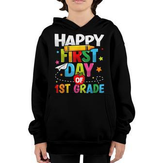 Happy First Day Of 1St First Grade Back To School Teachers Youth Hoodie - Thegiftio UK