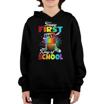Happy First Day Of School Back To School Boys Kids Pop It Youth Hoodie - Thegiftio UK
