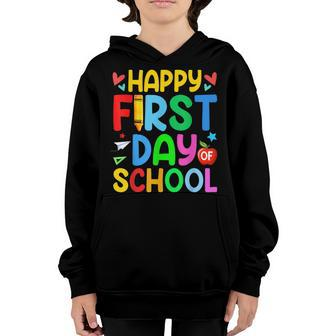 Happy First Day Of School Back To School V3 Youth Hoodie - Seseable