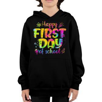 Happy First Day Of School Teacher Students Back To School Youth Hoodie - Thegiftio UK