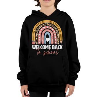 Happy First Day Of School Teachers Welcome Back To School Youth Hoodie - Thegiftio UK