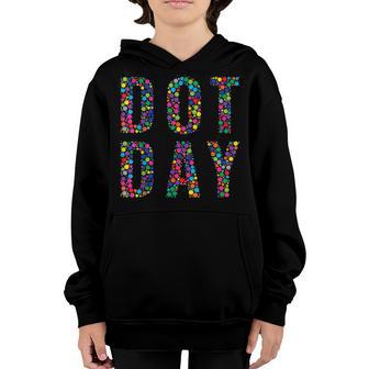 Happy International Dot Day 2022 Colorful Polka Dot Boy Kids Youth Hoodie - Thegiftio UK