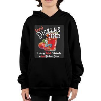 Hard Dickens Cider Funny Girl Whiskey And Beer Apple Humor Graphic Design Printed Casual Daily Basic Youth Hoodie - Thegiftio UK