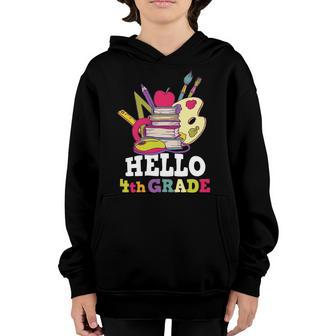 Hello 4Th Grade Back To School Shirt Funny Fourth Grade Gift Youth Hoodie - Monsterry