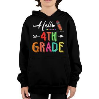 Hello 4Th Grade Team Fourth Grade Teacher Back To School Youth Hoodie - Seseable