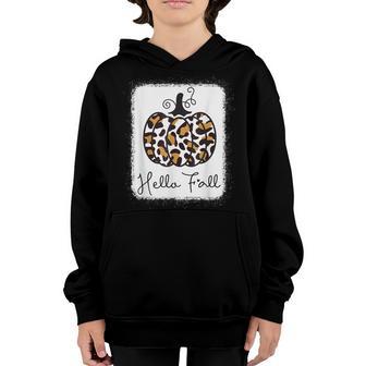 Hello Fall Cheetah Pumpkin Leopard Women N Girls Toddlers Youth Hoodie - Thegiftio UK